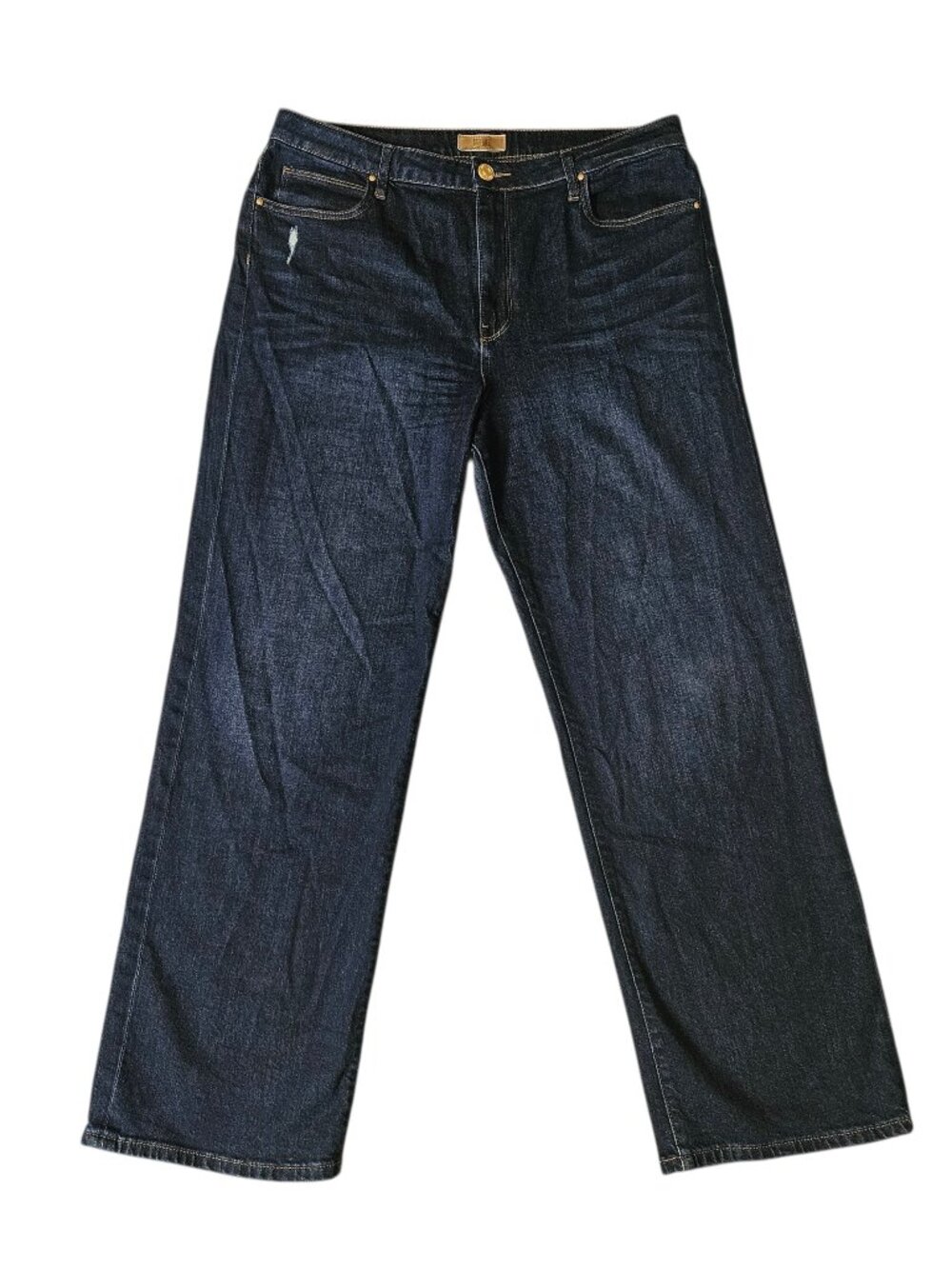 KUT from the Kloth Sienna Wide Leg Jeans Women's 12 Dark Wash High Rise Denim